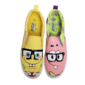 RARE Nickelodeon SpongeBob and Patrick Slip on Sneakers NIB